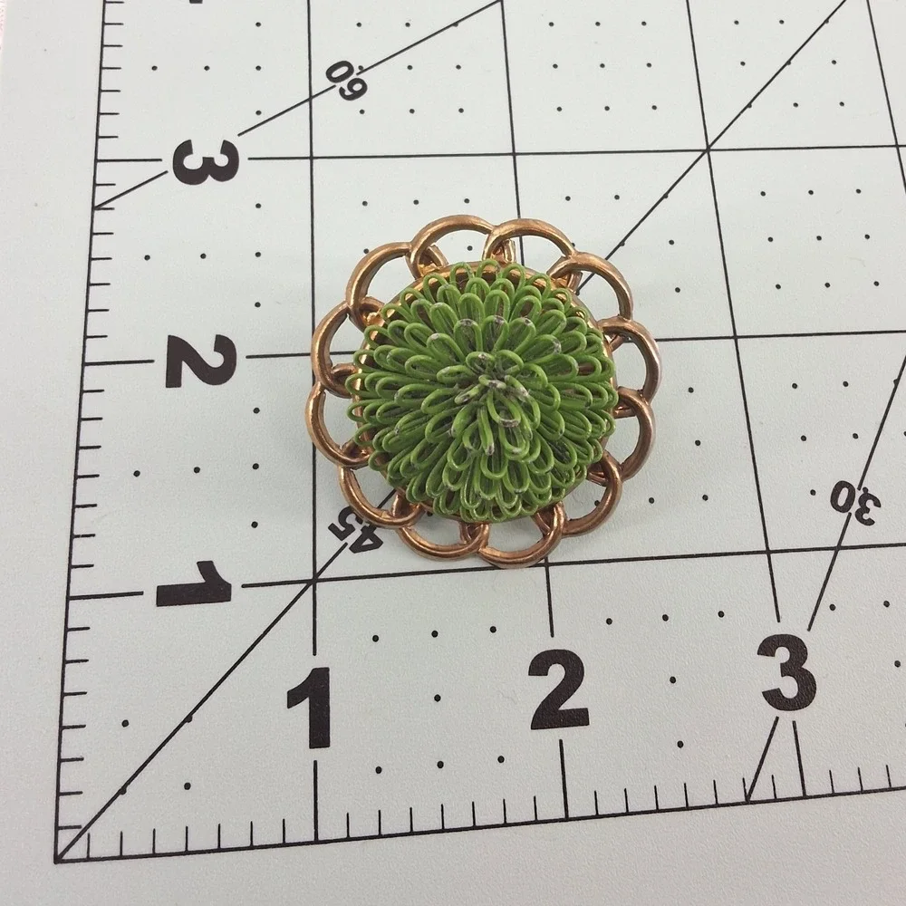 Retro Green Abstract Statement‎ Earrings 1.5